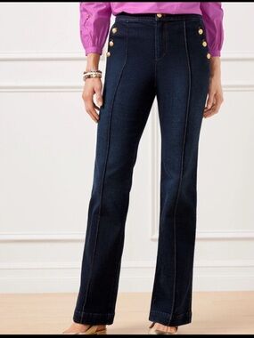 NWT Talbots High Waist Sailor Flare Leg Jeans